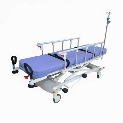 Blue Hydraulic Ambulance Stretcher Trolley kim loại nhập khẩu cho bệnh nhân