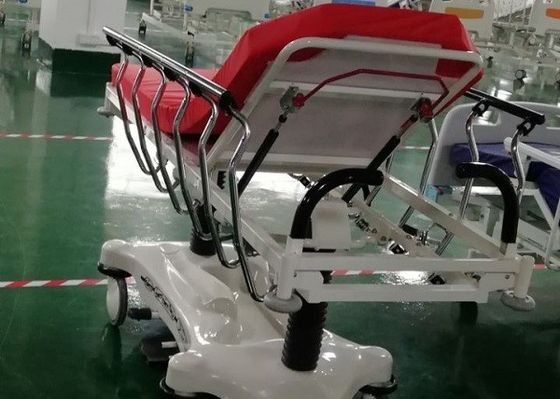 Giường cấp cứu màu đỏ ABS Luxury Stretcher, Dễ dàng vệ sinh