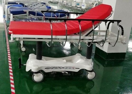 Giường cấp cứu màu đỏ ABS Luxury Stretcher, Dễ dàng vệ sinh