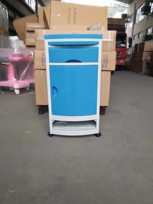 Bệnh viện phòng bệnh viện Vật liệu ABS Tủ đầu giường với chân bule