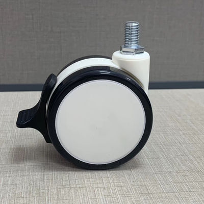 3/4 / 5Inch TPR Bánh xe câm bánh xe bệnh viện đôi Bánh xe y tế