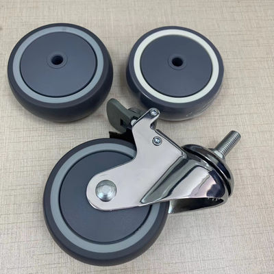 Bánh xe y tế Bánh xe công nghiệp TPR Bánh xe công nghiệp với PP cho giường nội thất