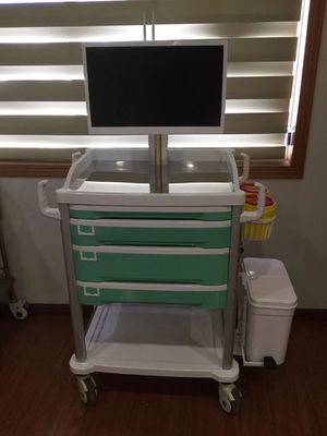 Máy tính tích hợp Xe đẩy Máy tính Phân phối Thuốc Khung hợp kim nhôm