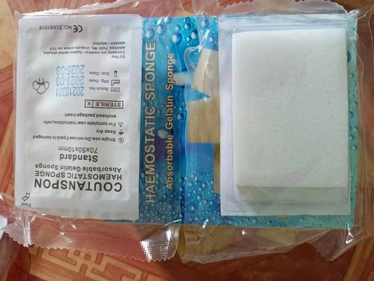 Miếng bọt biển cầm máu Gelatin dùng một lần dùng một lần cho y tế 70x50x10mm
