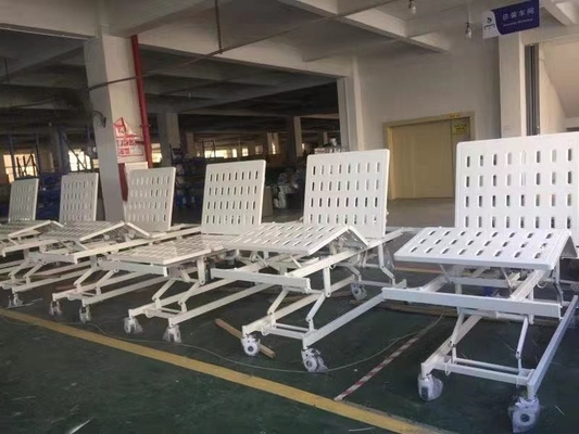 2 Cranks Hướng dẫn sử dụng bệnh viện Giường bệnh nhân Khung nhựa phun thép