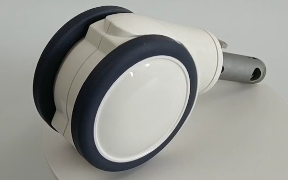 Trung tâm kiểm soát 6 inch Bánh xe Y tế Caster Vật liệu TPR Màu trắng