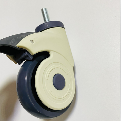 Bánh xe y tế bệnh viện đa năng 4 inch với phanh màu trắng kem