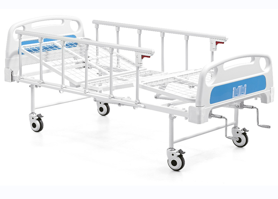 Giường bệnh viện hướng dẫn sử dụng Metal Double Rocker Màu trắng và xanh lam