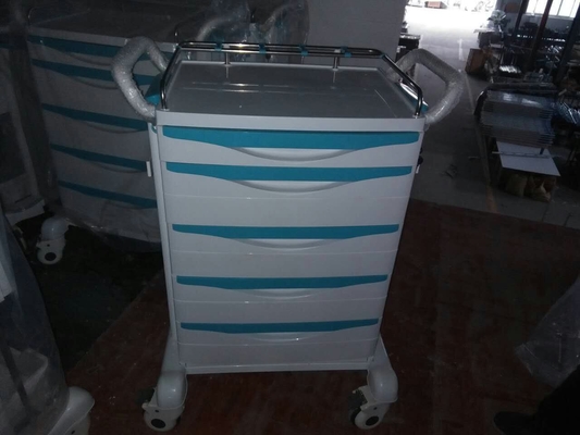 Đồ nội thất y tế y tế khẩn cấp Xe đẩy thuốc mê có bánh xe im lặng