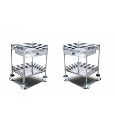 Xe đẩy y tế bằng thép không gỉ Xe đẩy bệnh viện một lớp