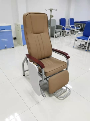 Ghế tiêm truyền bệnh viện màu nâu có thể điều chỉnh góc tự do Chất liệu PU