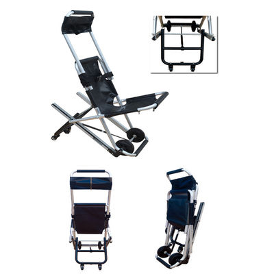 Hợp kim nhôm gấp 4 bánh xe Bánh xích Ghế sơ tán khẩn cấp có bánh xe