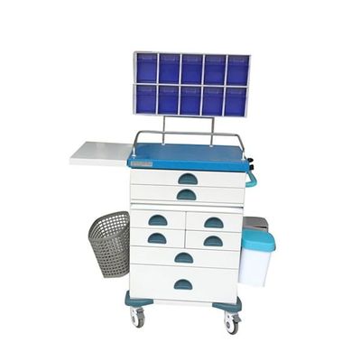 Xe gây mê y tế bệnh viện 1080mm với hộp lưu trữ màu xanh lam