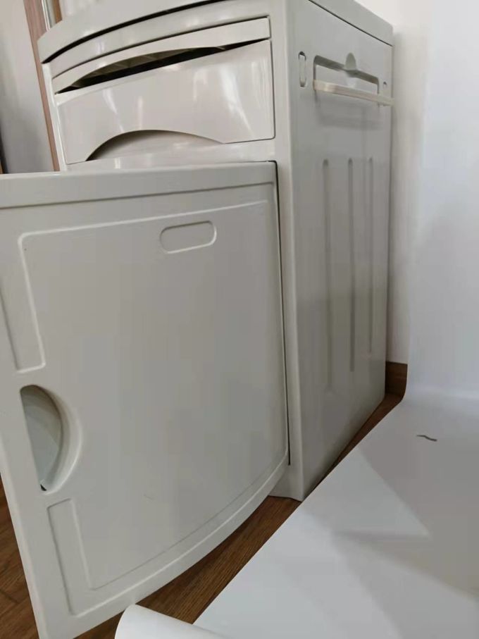 Bàn đầu giường y tế ABS có thể điều chỉnh Tủ đầu giường màu trắng 1